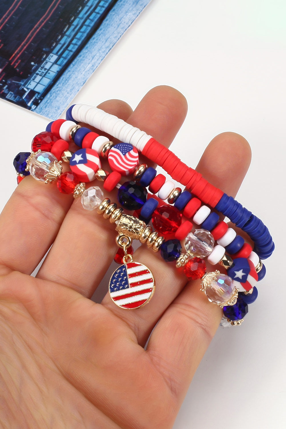 4th of July│ Red Patriotic│ Multi-Layer Bracelet - MyRoomyStuff