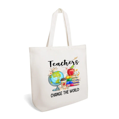 Tote Bag│ Gift│ Any Day Gift│ Appreciation Gift│ Change the World - MyRoomyStuff