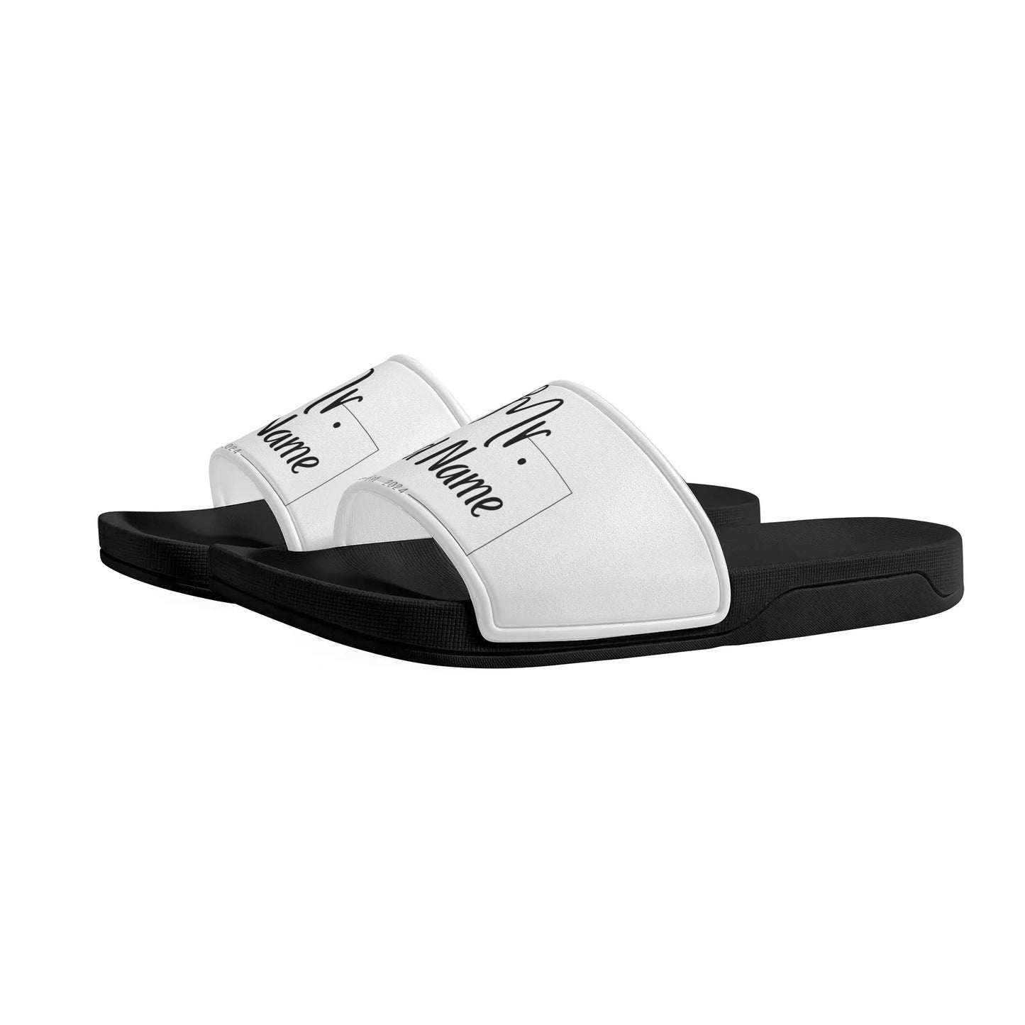 Custom Couple Slide Sandals│ Mr & Mrs│ Perfect x Summer│ Men - MyRoomyStuff