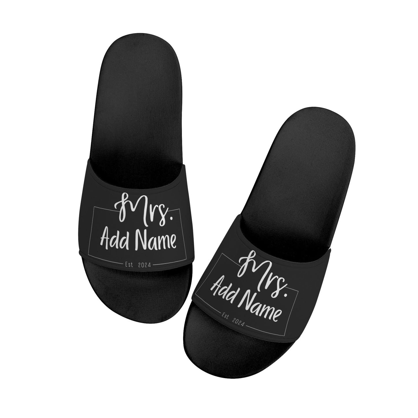 Custom Couple Slide Sandals│ Mr & Mrs│ Perfect x Summer│ Woman - MyRoomyStuff