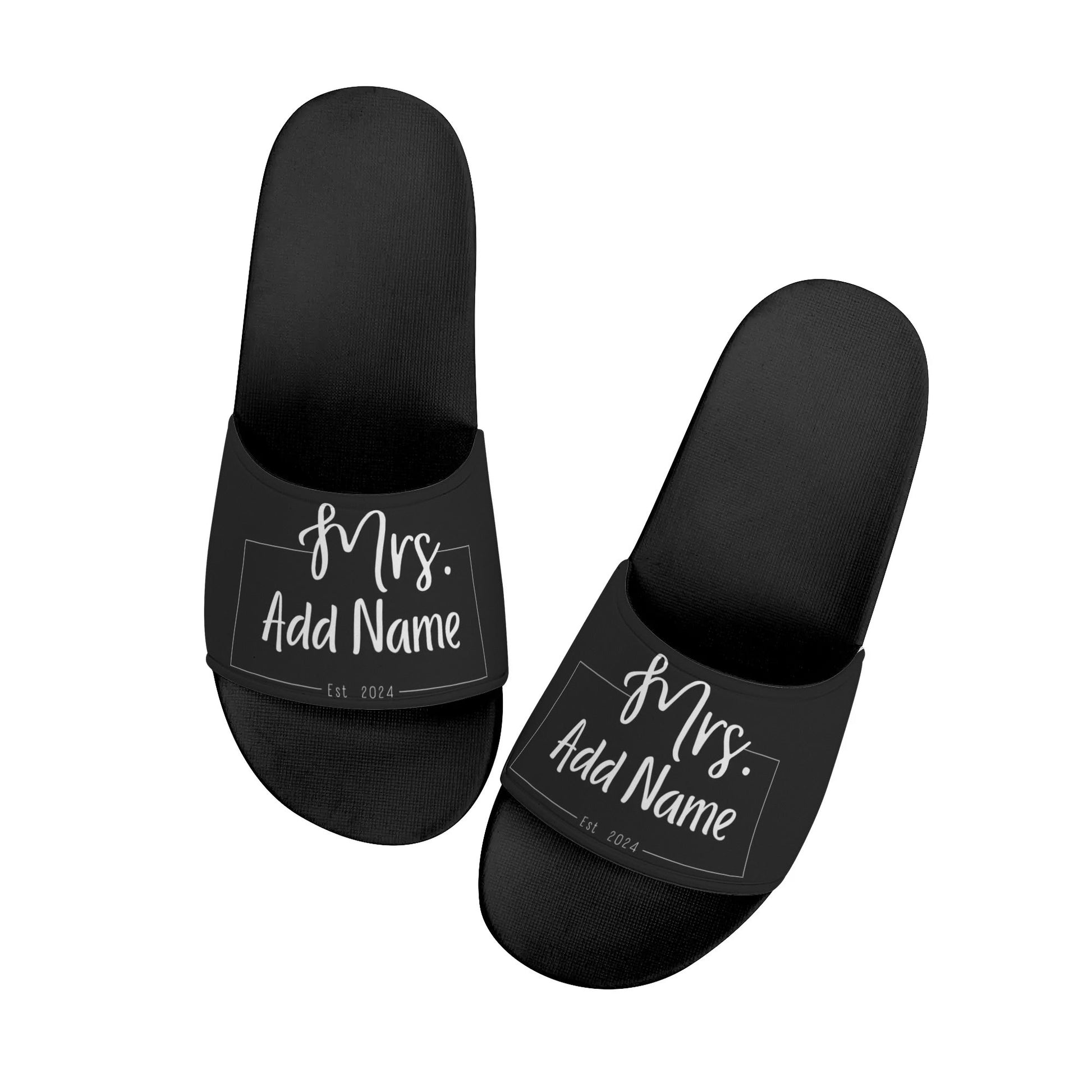 Custom Couple Slide Sandals│ Mr & Mrs│ Perfect x Summer│ Woman - MyRoomyStuff