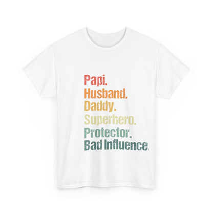 Personalized Papi│Husband│Daddy│ Superhero│ T-Shirt│ Custom Father's Day│ Funny Gift For Husband│ Gift For Dad - MyRoomyStuff