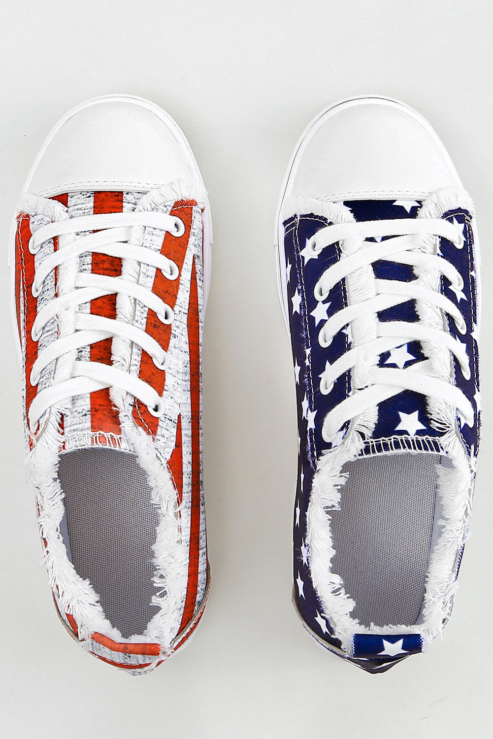 4th of July│ Shoes│ American Flag│ Canvas Flat Shoes│ Unisex - MyRoomyStuff