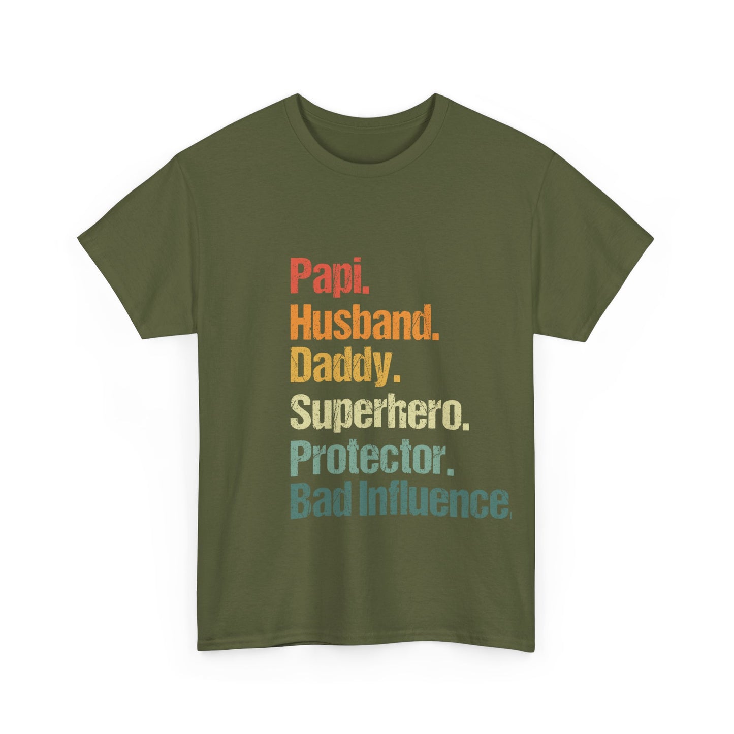 Personalized Papi│Husband│Daddy│ Superhero│ T-Shirt│ Custom Father's Day│ Funny Gift For Husband│ Gift For Dad - MyRoomyStuff