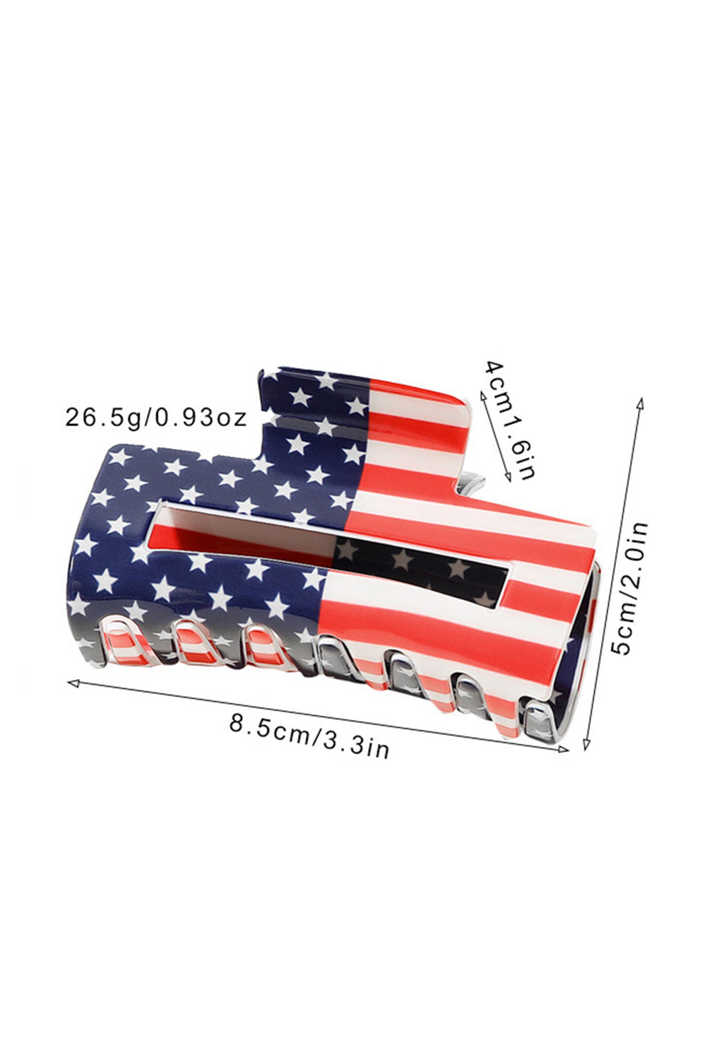 4Th of July│ Dark Blue │American Flag │ Claw Clip - MyRoomyStuff