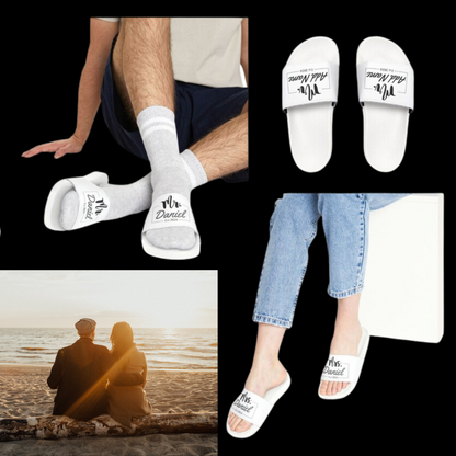 Custom Couple Slide Sandals│ Mr & Mrs│ Perfect x Summer│ Woman - MyRoomyStuff