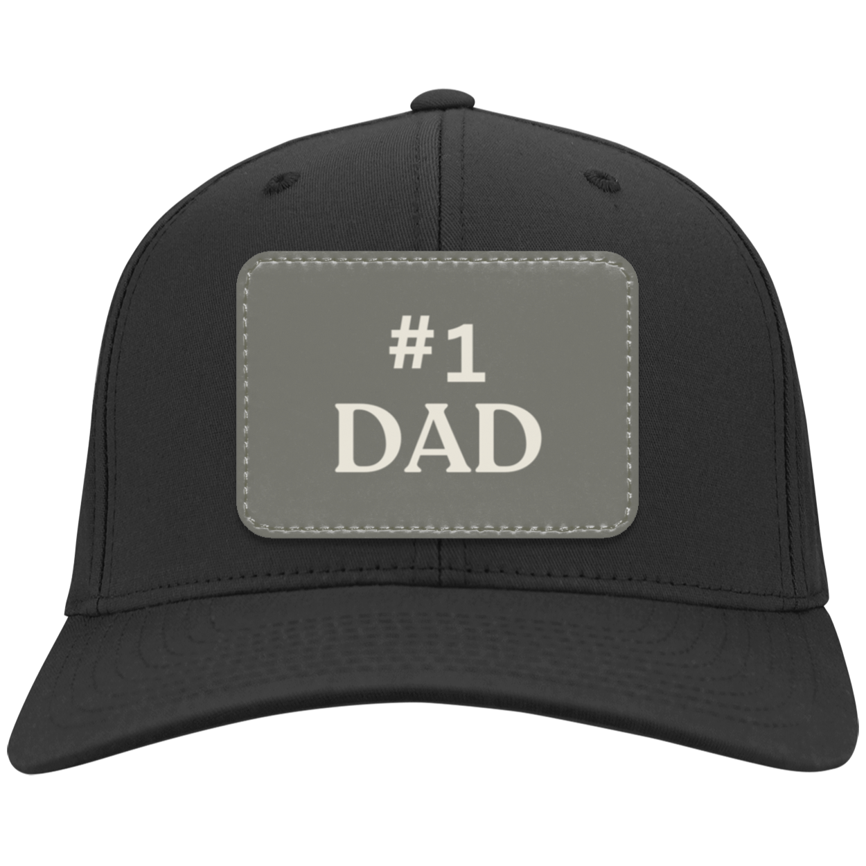 Cap for Dad #1│ Vegan-Leather Patch | Personalized Cap for Dad's Gift│ Handcrafted in USA - MyRoomyStuff