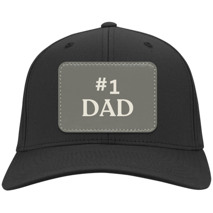 Cap for Dad #1│ Vegan-Leather Patch | Personalized Cap for Dad's Gift│ Handcrafted in USA - MyRoomyStuff