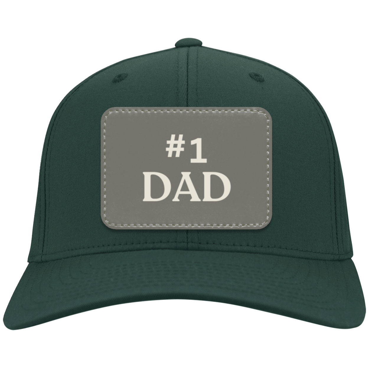 Cap for Dad #1│ Vegan-Leather Patch | Personalized Cap for Dad's Gift│ Handcrafted in USA - MyRoomyStuff