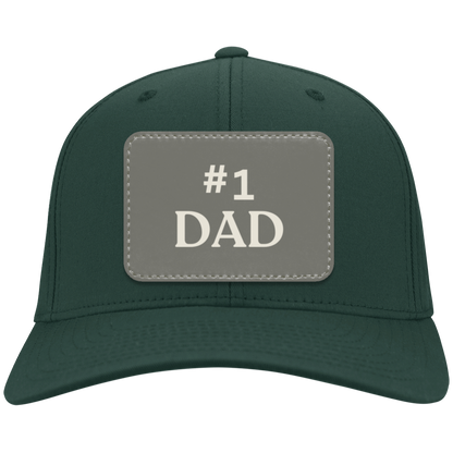 Cap for Dad #1│ Vegan-Leather Patch | Personalized Cap for Dad's Gift│ Handcrafted in USA - MyRoomyStuff