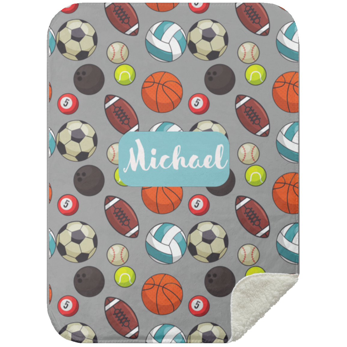 Personalized Sport Baby Blanket │Gift │Sherpa Blanket (Size: 30x40) - MyRoomyStuff