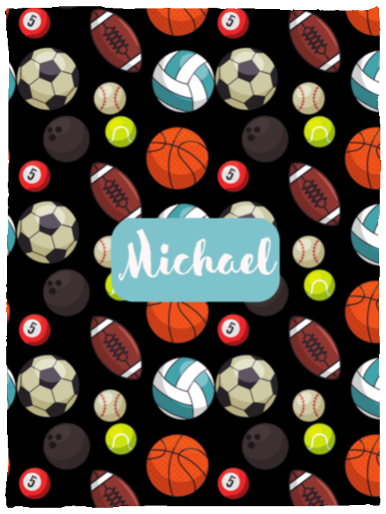 Personalized Sport Baby Blanket │Gift │Fleece Blanket (Size: 30x40) - MyRoomyStuff