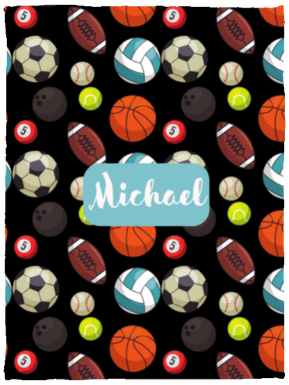 Personalized Sport Baby Blanket │Gift │Fleece Blanket (Size: 30x40) - MyRoomyStuff