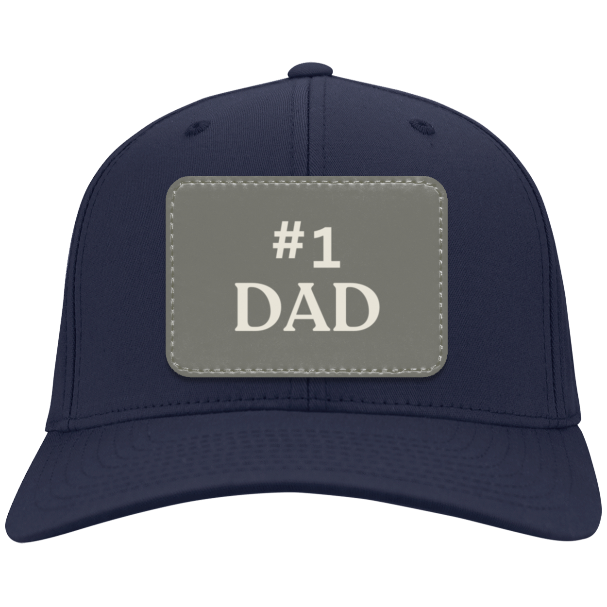 Cap for Dad #1│ Vegan-Leather Patch | Personalized Cap for Dad's Gift│ Handcrafted in USA - MyRoomyStuff