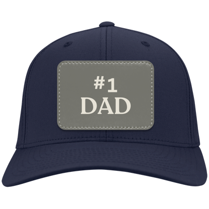 Cap for Dad #1│ Vegan-Leather Patch | Personalized Cap for Dad's Gift│ Handcrafted in USA - MyRoomyStuff