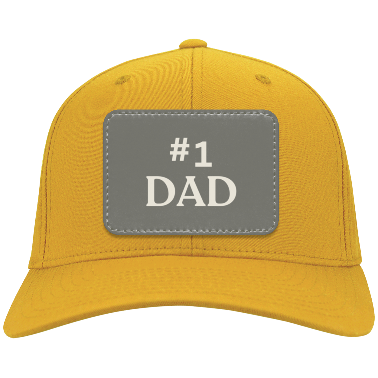 Cap for Dad #1│ Vegan-Leather Patch | Personalized Cap for Dad's Gift│ Handcrafted in USA - MyRoomyStuff