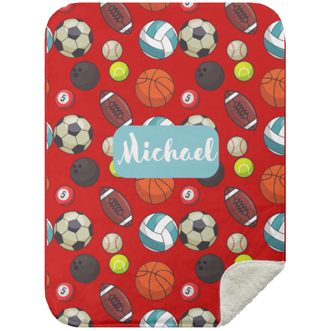 Personalized Sport Baby Blanket │Gift │Sherpa Blanket (Size: 30x40) - MyRoomyStuff