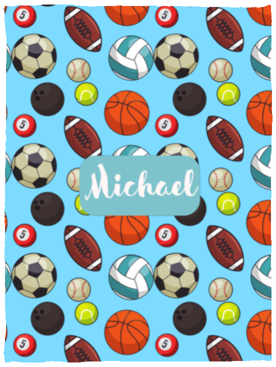 Personalized Sport Baby Blanket │Gift │Fleece Blanket (Size: 30x40) - MyRoomyStuff