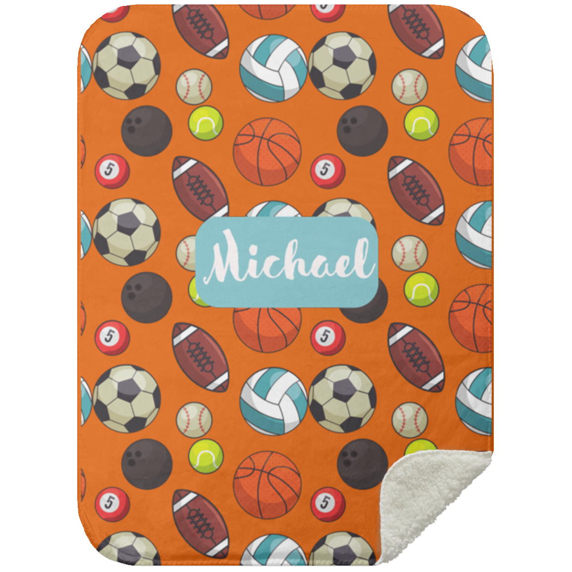 Personalized Sport Baby Blanket │Gift │Sherpa Blanket (Size: 30x40) - MyRoomyStuff