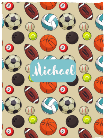 Personalized Sport Baby Blanket │Gift │Fleece Blanket (Size: 30x40) - MyRoomyStuff