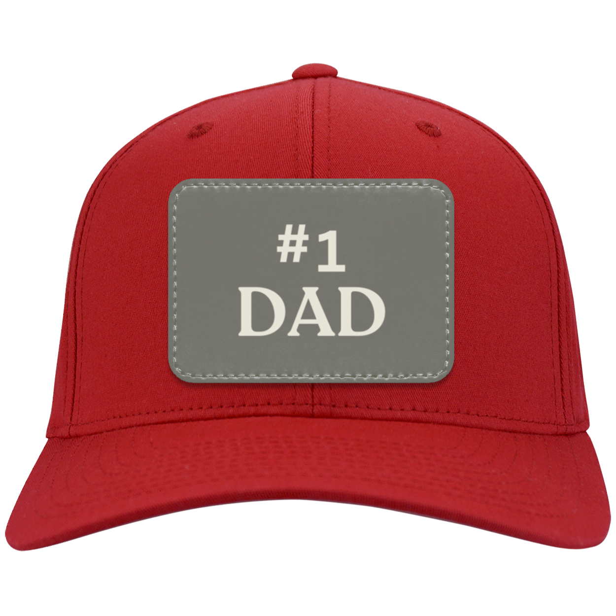 Cap for Dad #1│ Vegan-Leather Patch | Personalized Cap for Dad's Gift│ Handcrafted in USA - MyRoomyStuff