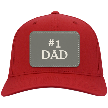 Cap for Dad #1│ Vegan-Leather Patch | Personalized Cap for Dad's Gift│ Handcrafted in USA - MyRoomyStuff