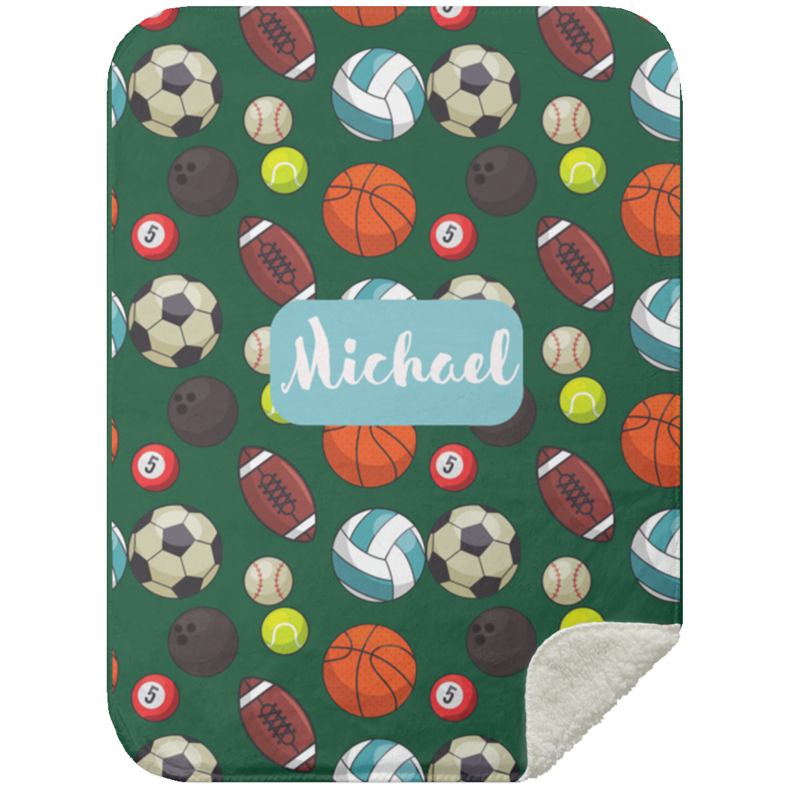 Personalized Sport Baby Blanket │Gift │Sherpa Blanket (Size: 30x40) - MyRoomyStuff