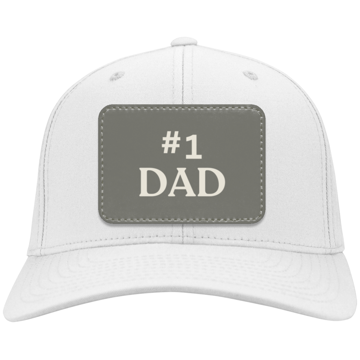 Cap for Dad #1│ Vegan-Leather Patch | Personalized Cap for Dad's Gift│ Handcrafted in USA - MyRoomyStuff