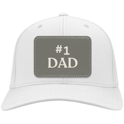 Cap for Dad #1│ Vegan-Leather Patch | Personalized Cap for Dad's Gift│ Handcrafted in USA - MyRoomyStuff