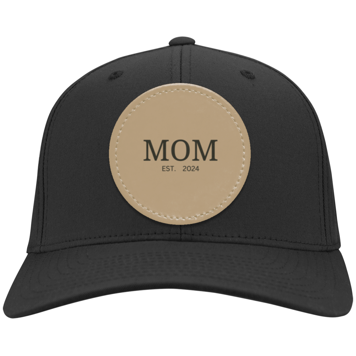 Cap for Mom │Est 2024 Vegan Leather Patch| Personalized Mom Hat for Mothers Day Gift or New Mom Gift, Handcrafted in USA - MyRoomyStuff