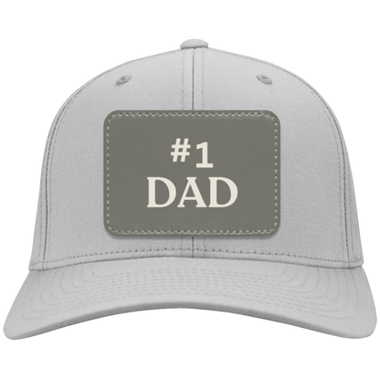 Cap for Dad #1│ Vegan-Leather Patch | Personalized Cap for Dad's Gift│ Handcrafted in USA - MyRoomyStuff