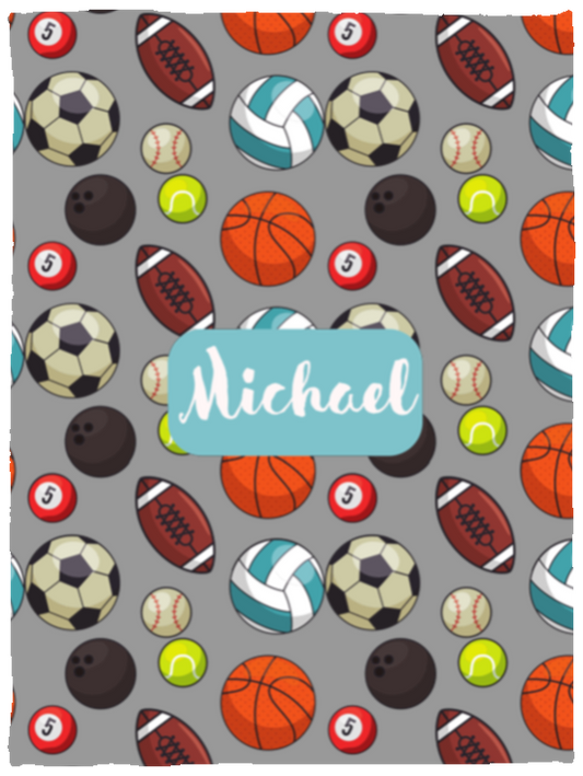 Personalized Sport Baby Blanket │Gift │Fleece Blanket (Size: 30x40) - MyRoomyStuff