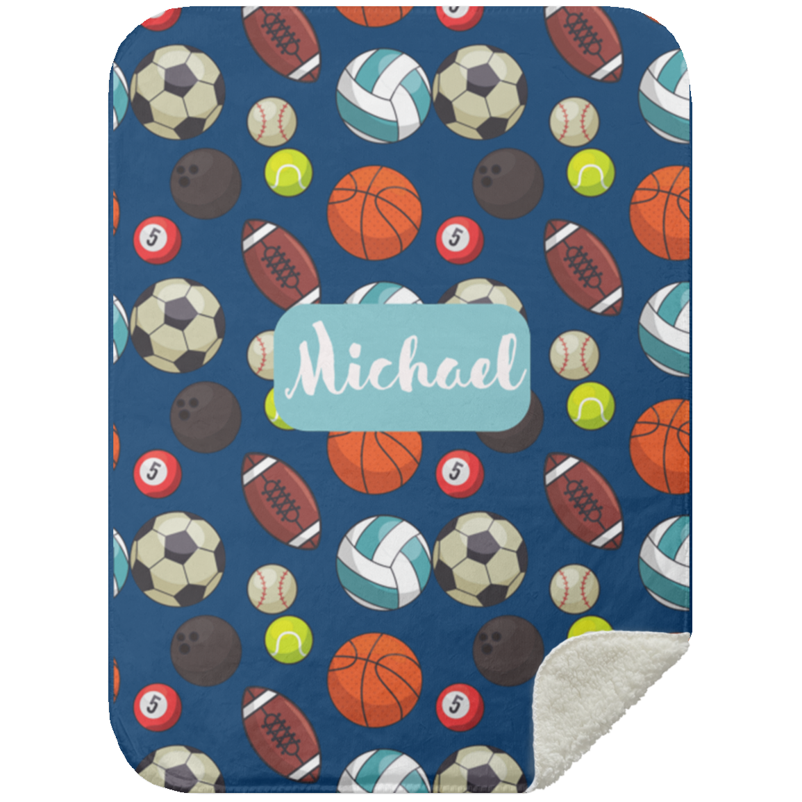 Personalized Sport Baby Blanket │Gift │Sherpa Blanket (Size: 30x40) - MyRoomyStuff