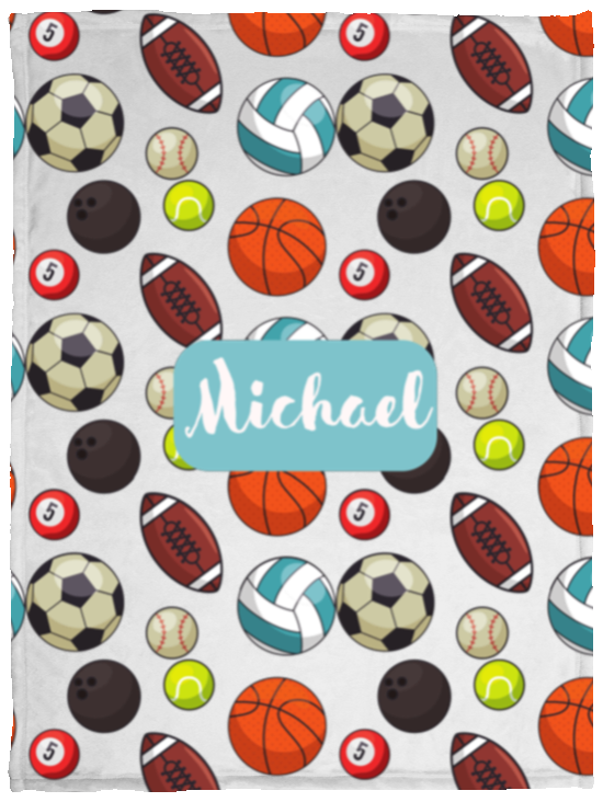 Personalized Sport Baby Blanket │Gift │Fleece Blanket (Size: 30x40) - MyRoomyStuff