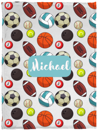 Personalized Sport Baby Blanket │Gift │Fleece Blanket (Size: 30x40) - MyRoomyStuff