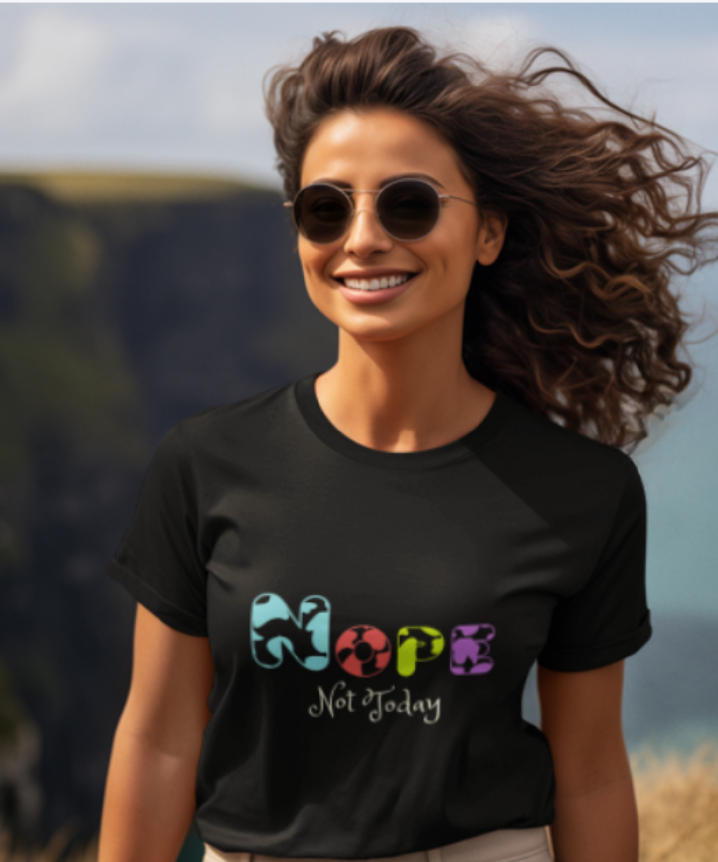 NOPE Not Today│ T-Shirt│ Dark colors - MyRoomyStuff