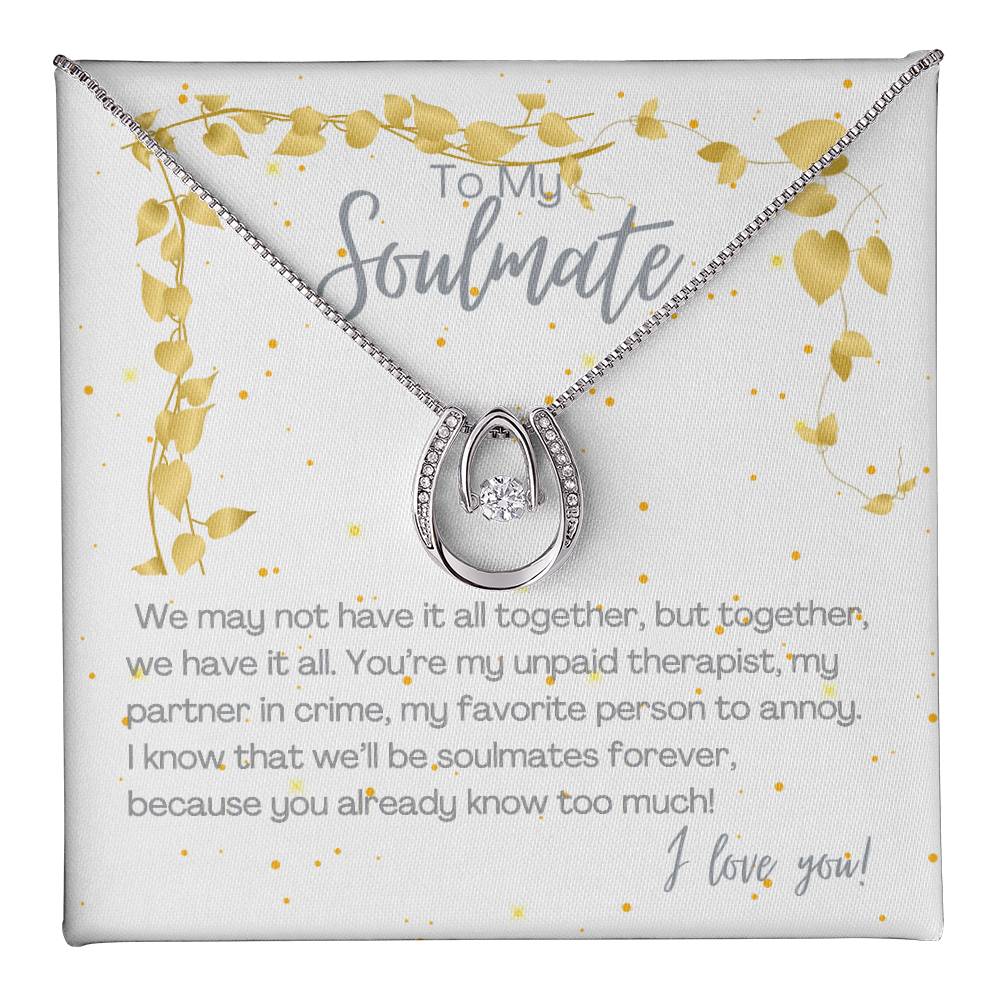 Necklace │Lucky In Love │For my Soulmate│ Gift. - MyRoomyStuff