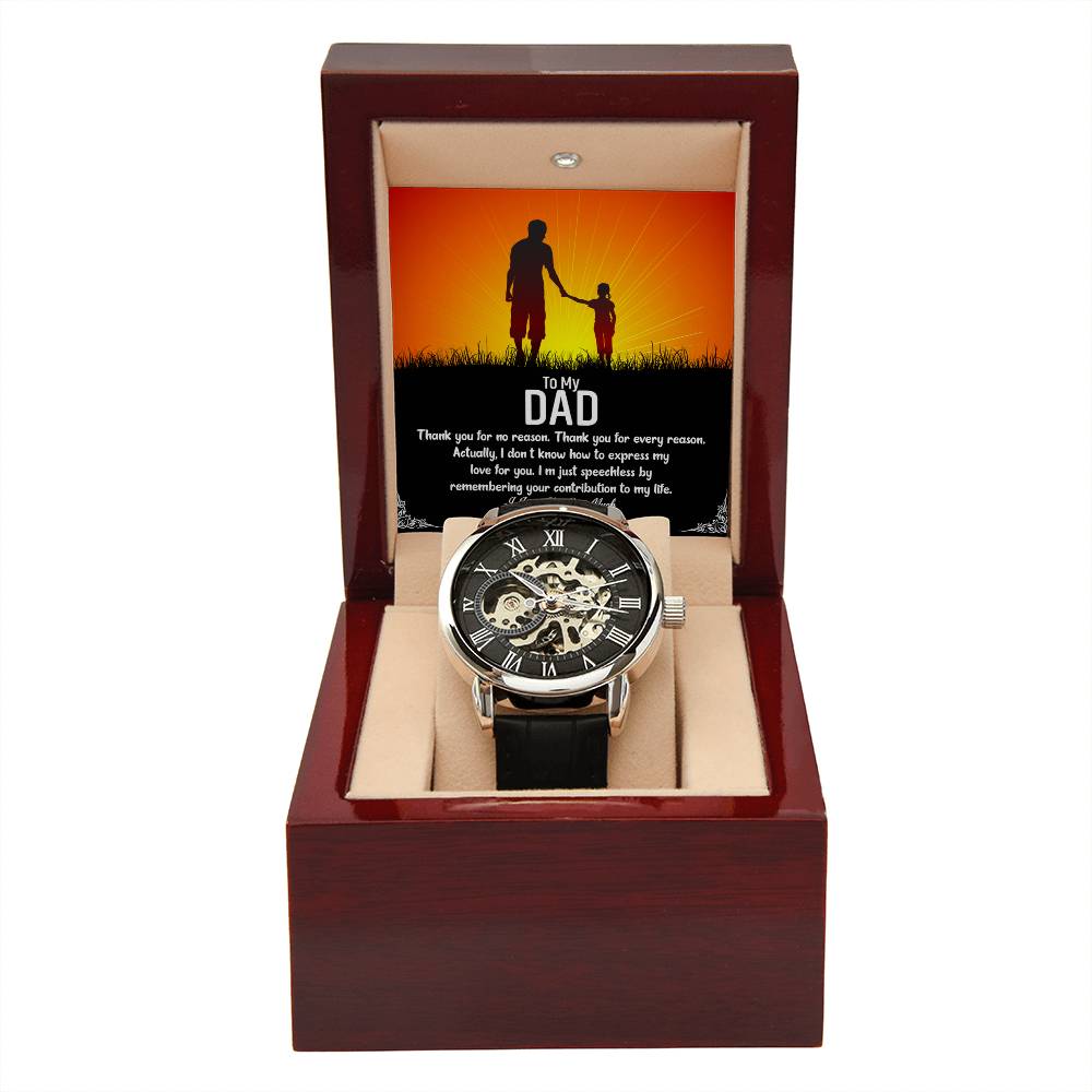 Open Watch│ To my Dad│ Father's Day│ Birthday Gift│ Idea for Gift│ Watch for Dad - MyRoomyStuff