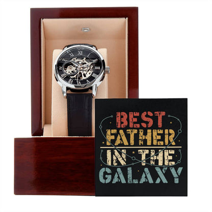 Best Dad in The Galaxy│ Watch│ Open watch│ Great Gift│ Father's Day - MyRoomyStuff