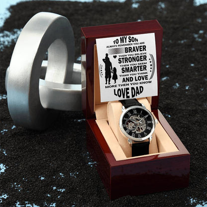 Open Watch│ To my Son│ Graduation│ Birthday Gift│ Idea for Gift│ Watch - MyRoomyStuff