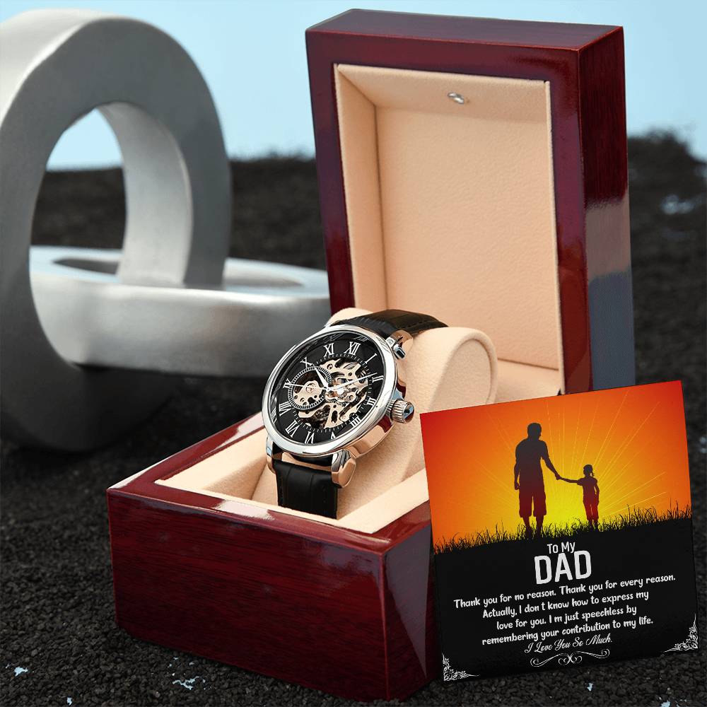 Open Watch│ To my Dad│ Father's Day│ Birthday Gift│ Idea for Gift│ Watch for Dad - MyRoomyStuff