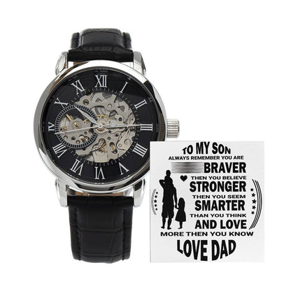 Open Watch│ To my Son│ Graduation│ Birthday Gift│ Idea for Gift│ Watch - MyRoomyStuff