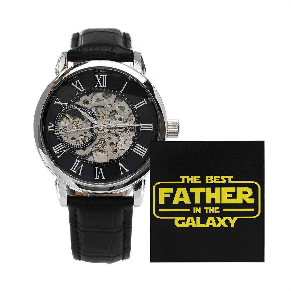 Best Father in The Galaxy│ Watch│ Open watch│ Great Gift│ Father's Day - MyRoomyStuff