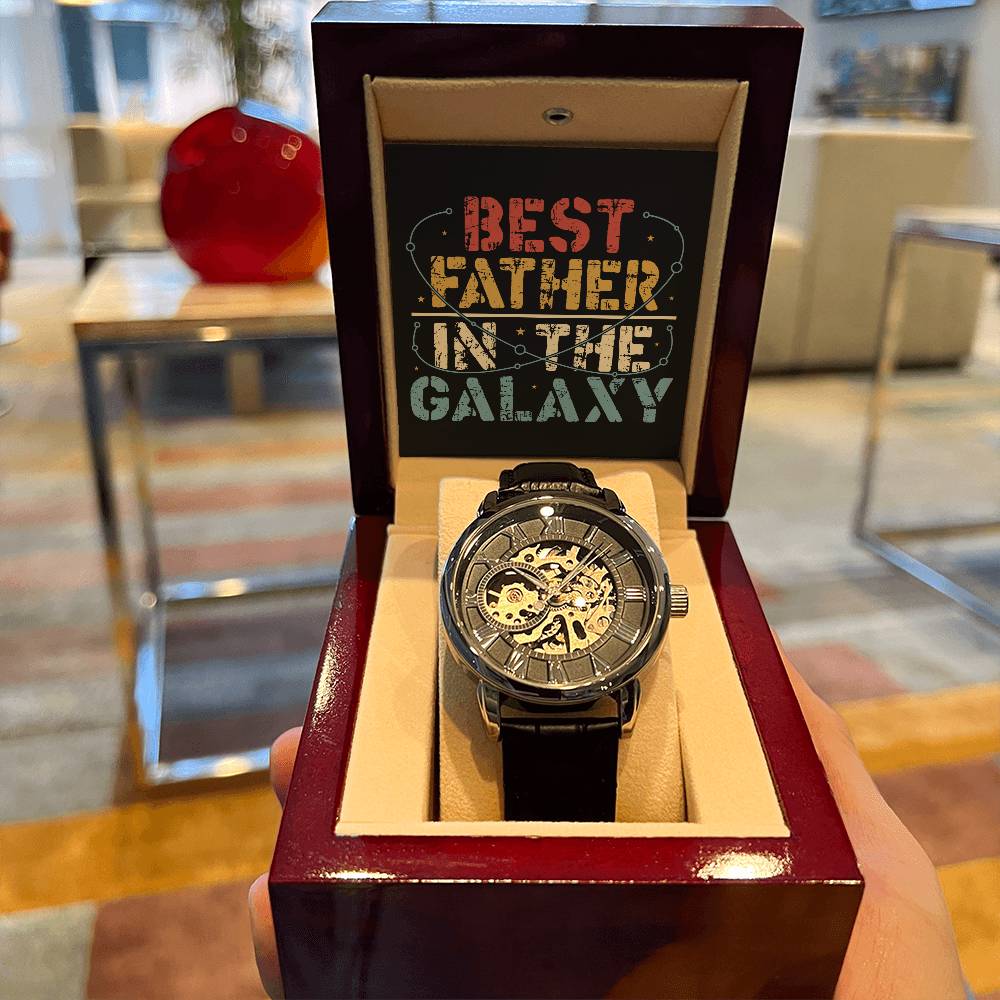 Best Dad in The Galaxy│ Watch│ Open watch│ Great Gift│ Father's Day - MyRoomyStuff