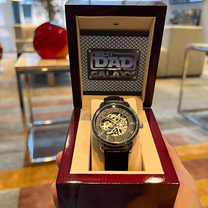 Best Dad in The Galaxy│ Watch│ Open watch│ Great Gift│ Father's Day - MyRoomyStuff