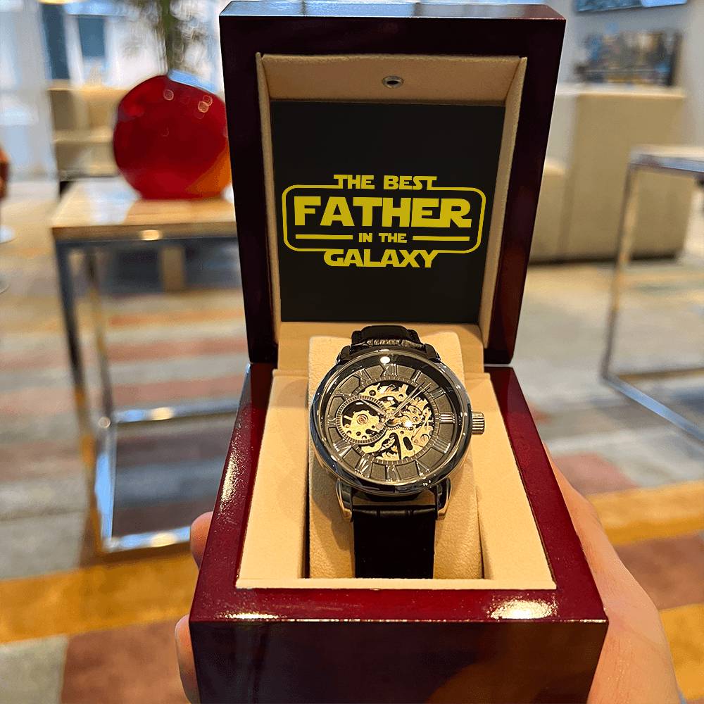 Best Father in The Galaxy│ Watch│ Open watch│ Great Gift│ Father's Day - MyRoomyStuff