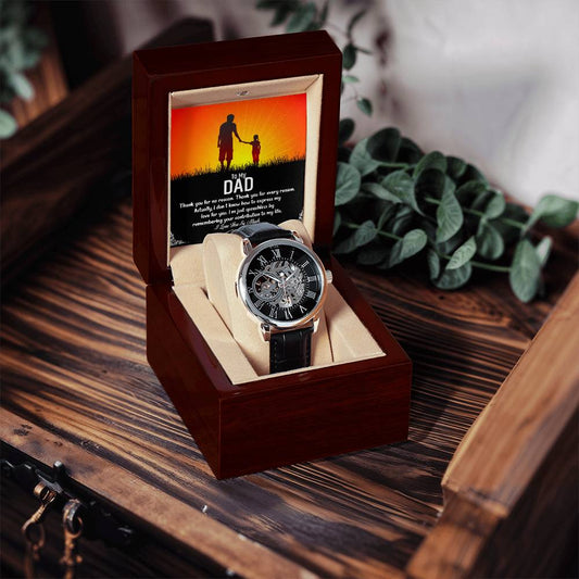 Open Watch│ To my Dad│ Father's Day│ Birthday Gift│ Idea for Gift│ Watch for Dad - MyRoomyStuff