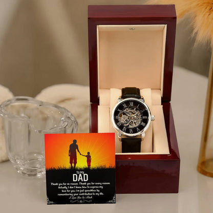 Open Watch│ To my Dad│ Father's Day│ Birthday Gift│ Idea for Gift│ Watch for Dad - MyRoomyStuff