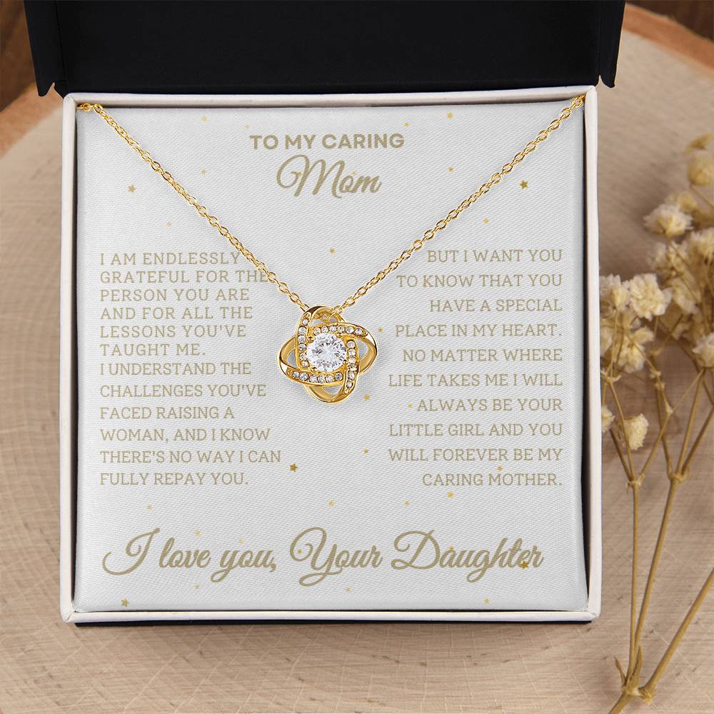 Forever Grateful│ Love Knot Necklace│ Gift for Mom from Daughter - MyRoomyStuff