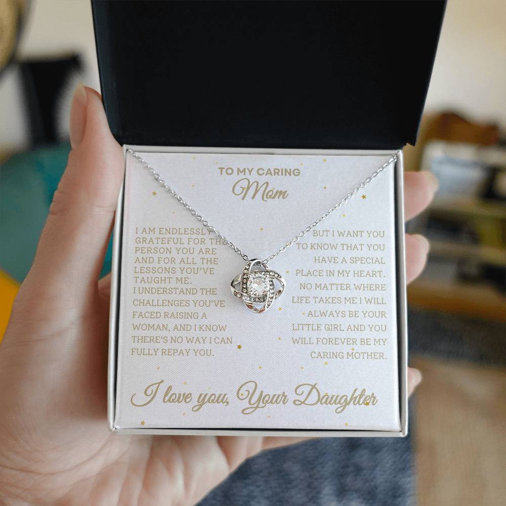 Forever Grateful│ Love Knot Necklace│ Gift for Mom from Daughter - MyRoomyStuff